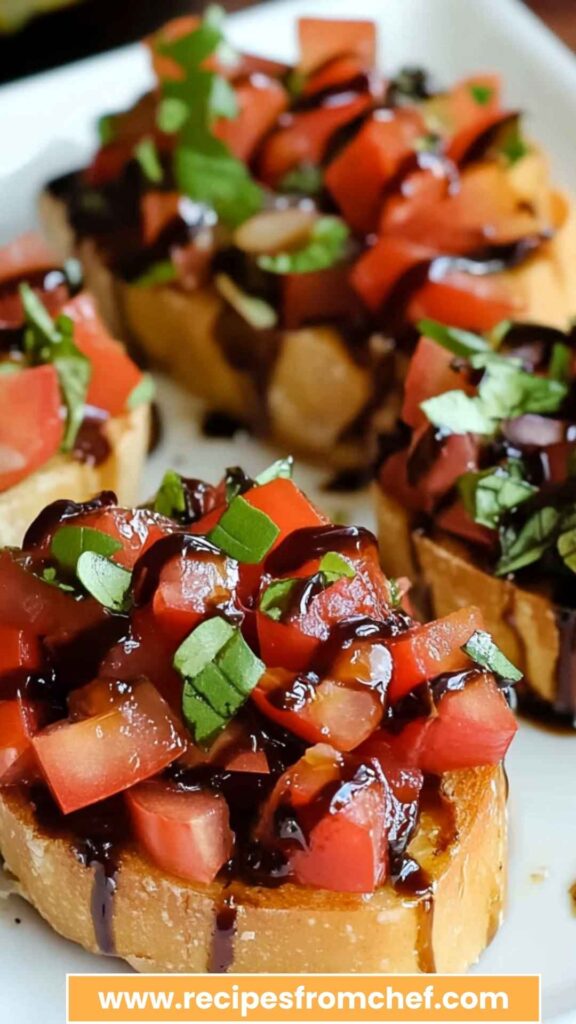 Best Bruschetta Recipe with Balsamic Glaze