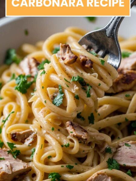 Easy Chicken Pasta Carbonara Recipe