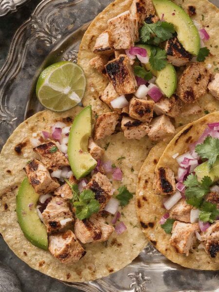 Grilled Chicken and Avocado Street Tacos
