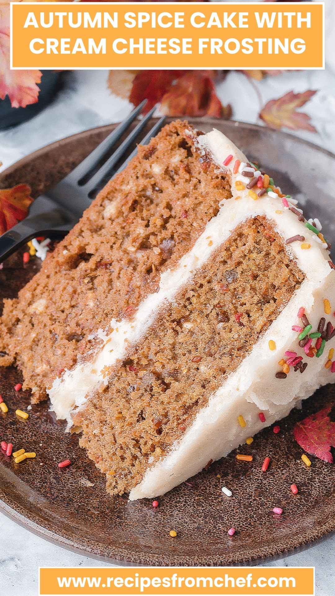 Autumn Spice Cake With Cream Cheese Frosting
