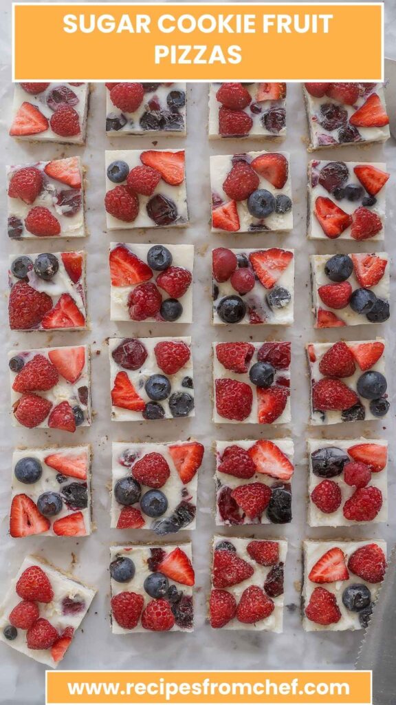 Sugar Cookie Fruit Pizzas