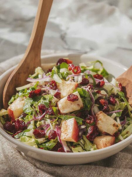 Apple Cranberry Almond Coleslaw