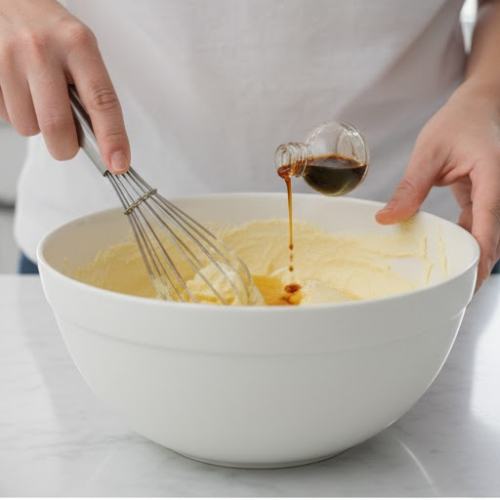 Step 3: Incorporate Eggs and Almond Extract