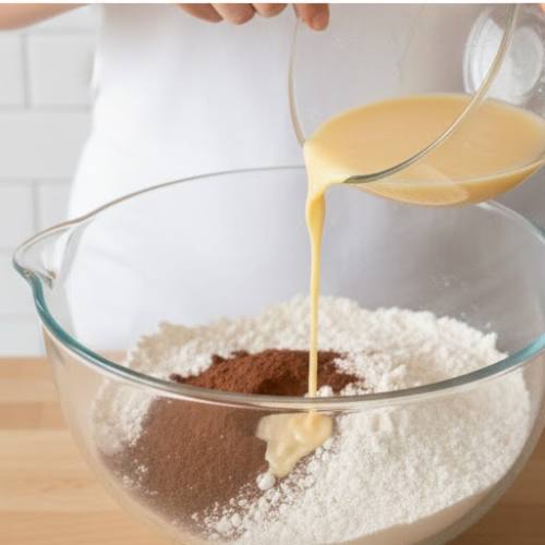 Step 4: Combine Wet and Dry Mixtures Step 4: Combine Wet and Dry Mixtures