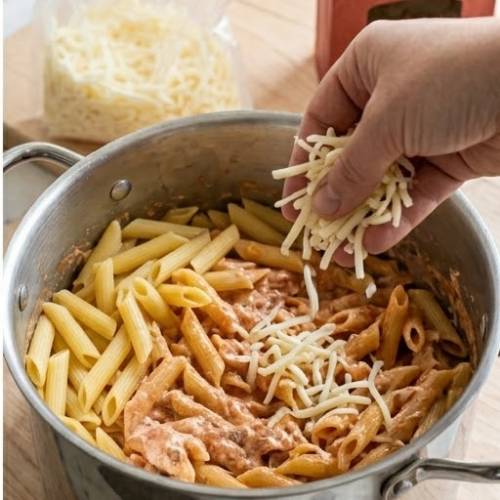 Step 4: Combine the Pasta and Cheese Mixture
