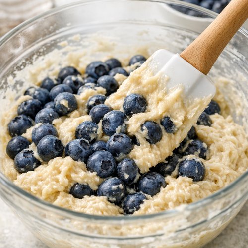 Step 5: Fold in the Blueberries Gently