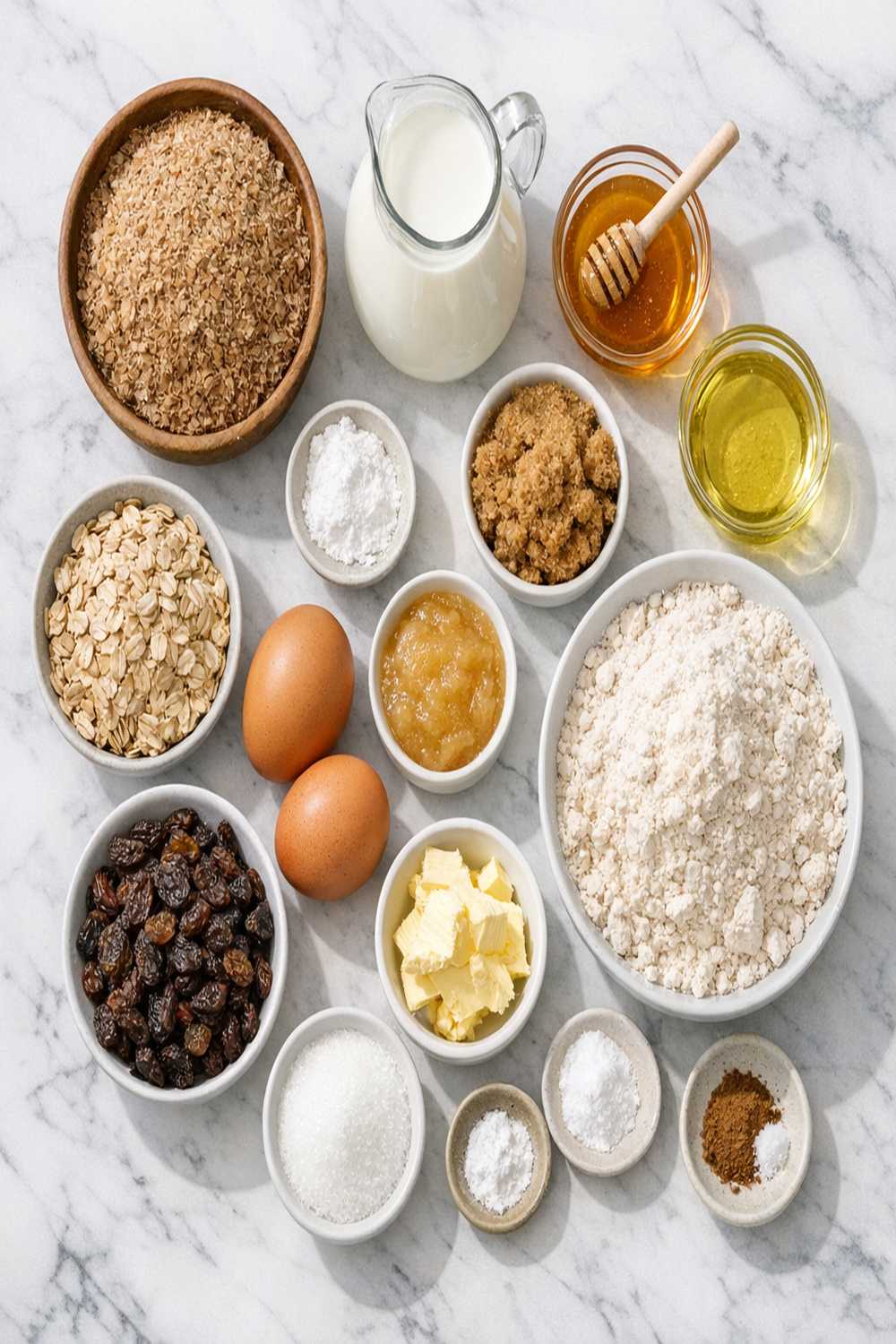 Bran Muffin Recipe ingredients