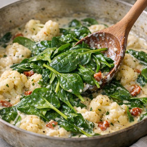 Step 8: Finish With Spinach, Cheese, and Creaminess